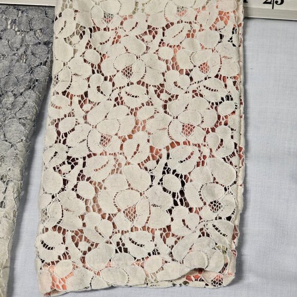 Aratta Silent Journey Button Up Lace Top Blouse Shirt Women Size M Ombre Cotton - Picture 14 of 16